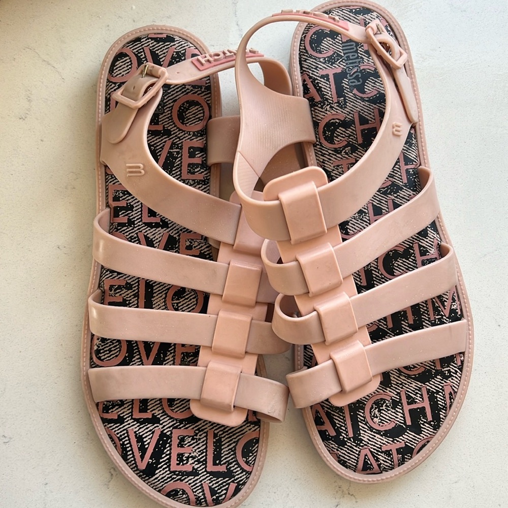 Peach/ pink Melissa sandals